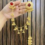 Kalpna brass kashmiri earring Ruby