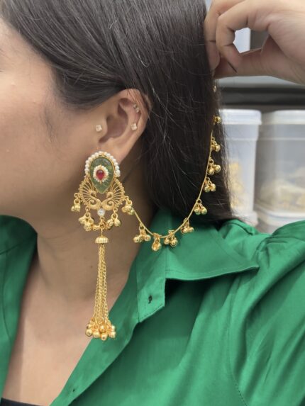 Suhani kashmiri brass earrings Mint