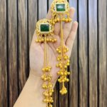 Aliza kashmiri earrings green