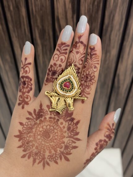 krishna ring ruby-green