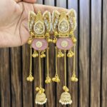 Hema brass earrings Pink