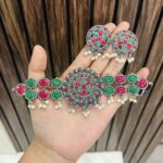 Circle multi brass necklace