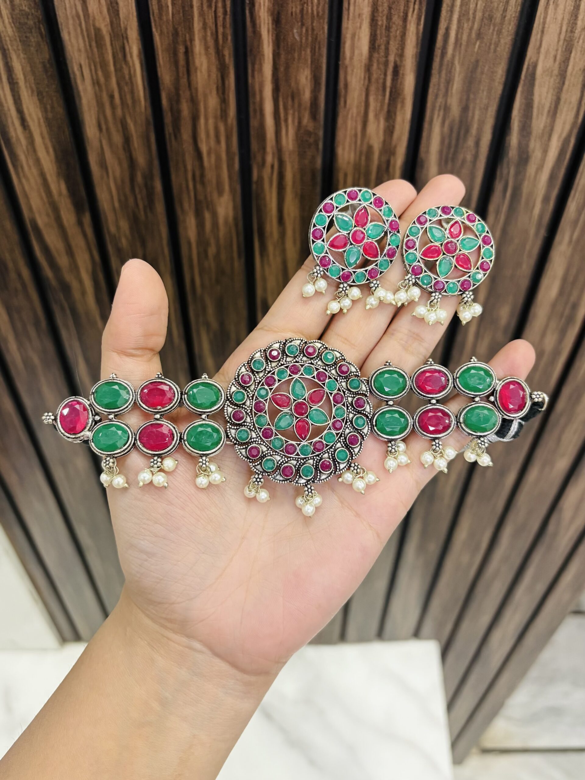 IMG_9910-compressed Circle multi brass necklace - Image 1