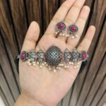 Kusum brass necklace multi