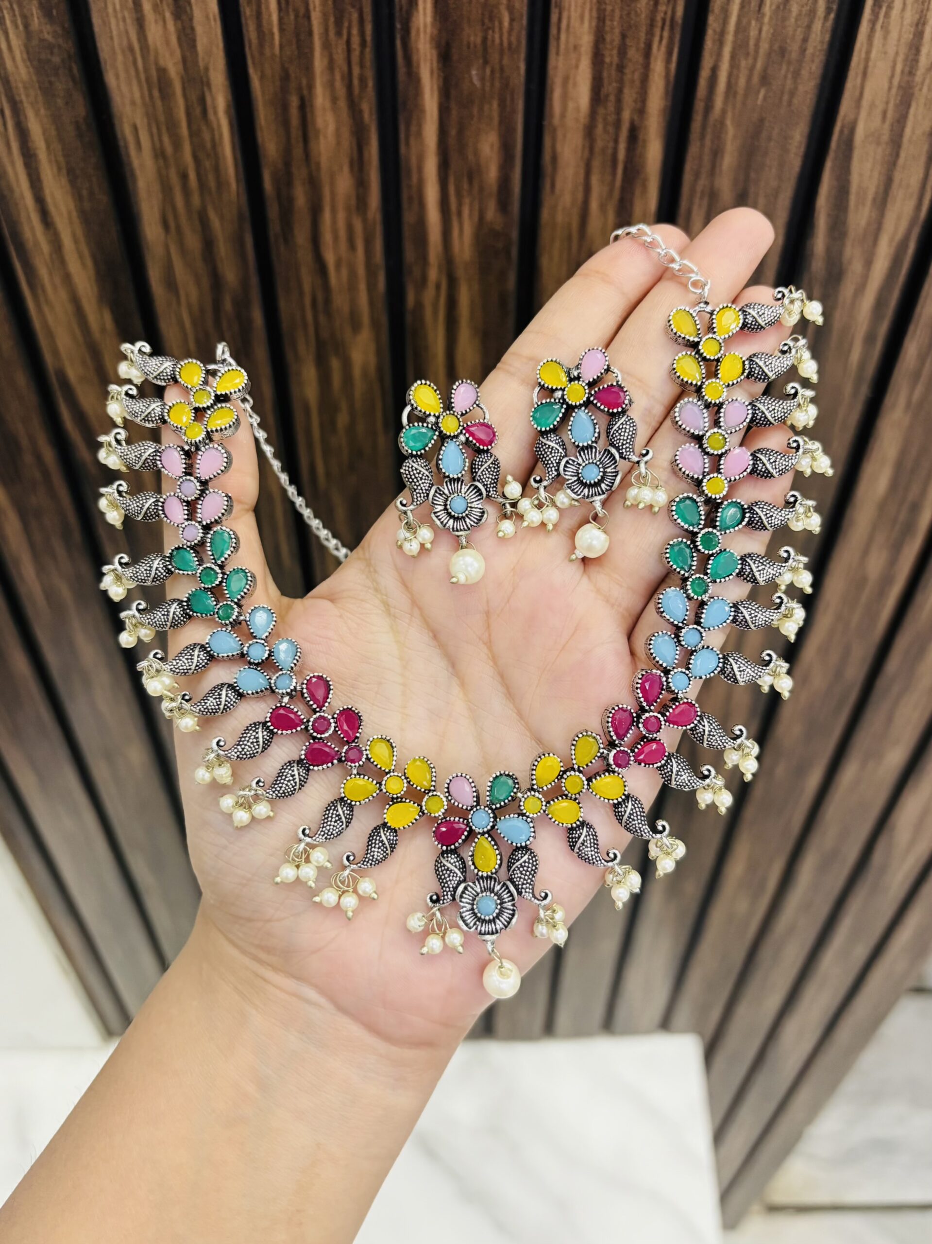 IMG_9927-compressed Ekta multi brass necklace - Image 1