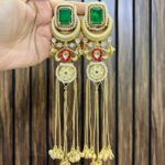 Shalu kashmiri brass earrings Green