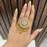 Oval gold a like ring size adjustable mint