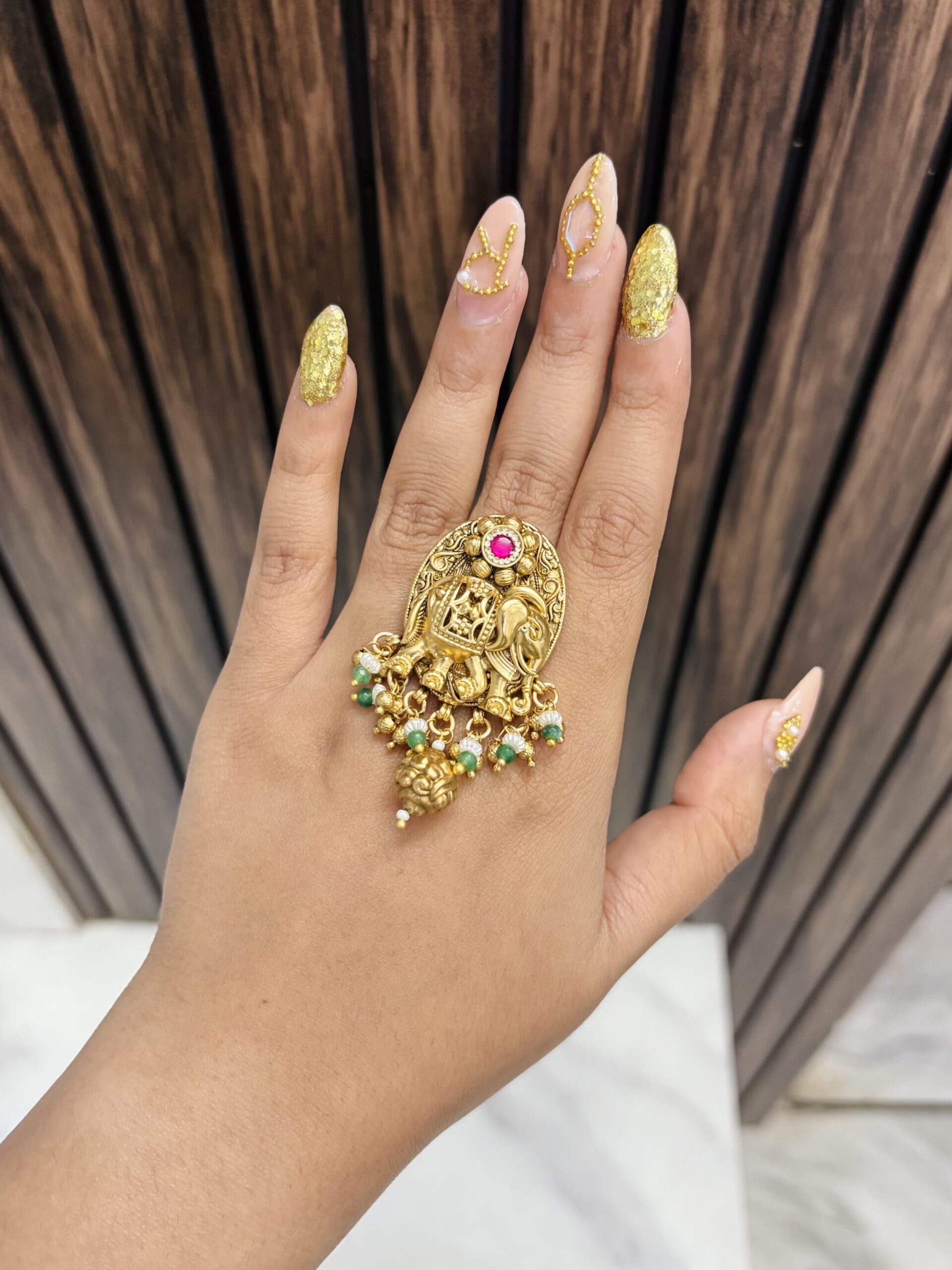 IMG_1806-compressed Elephant gold a like ring size adjustable - Image 1