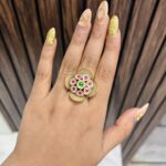 flower gold a like ring size adjustable