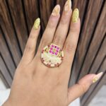 Nihar gold a like ring size adjustable