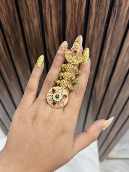 Double Golden ring size adjustable D