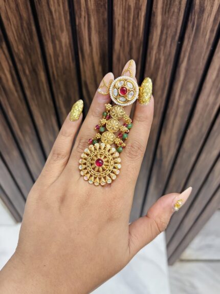 Double Golden ring size adjustable E