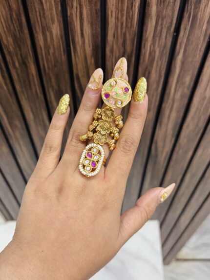 Double Golden ring size adjustable I