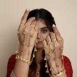 Beautiful Golden Hathphool pair of both hands