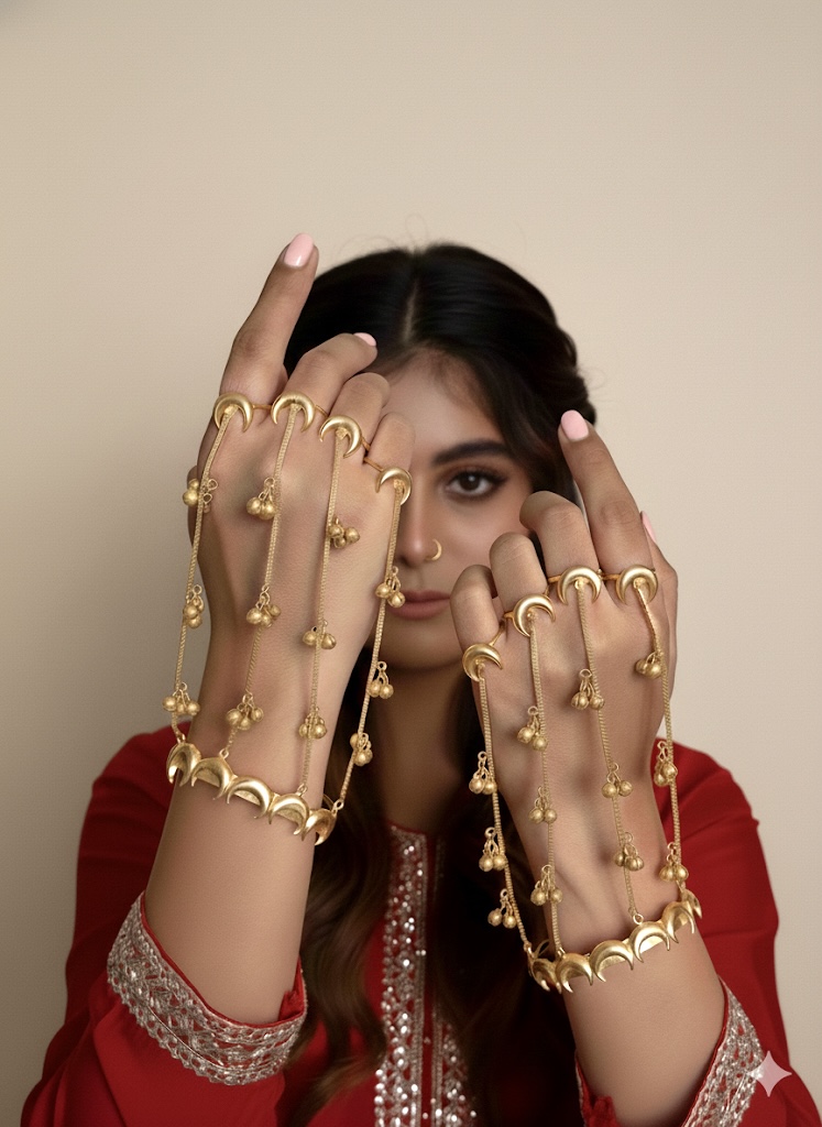 IMG_2726 Beautiful Golden Hathphool pair of both hands - Image 1