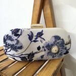 Floral clutch blue