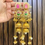 Myra brass earrings Pink