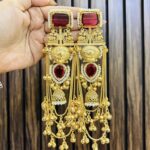 Vibhi brass earrings Ruby