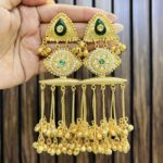 Anokhi brass earrings Green