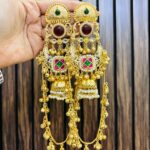 Moksha brass earrings ruby
