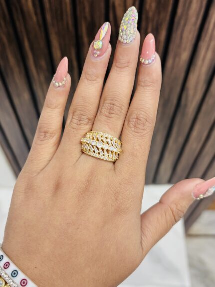 Deeba golden ad ring