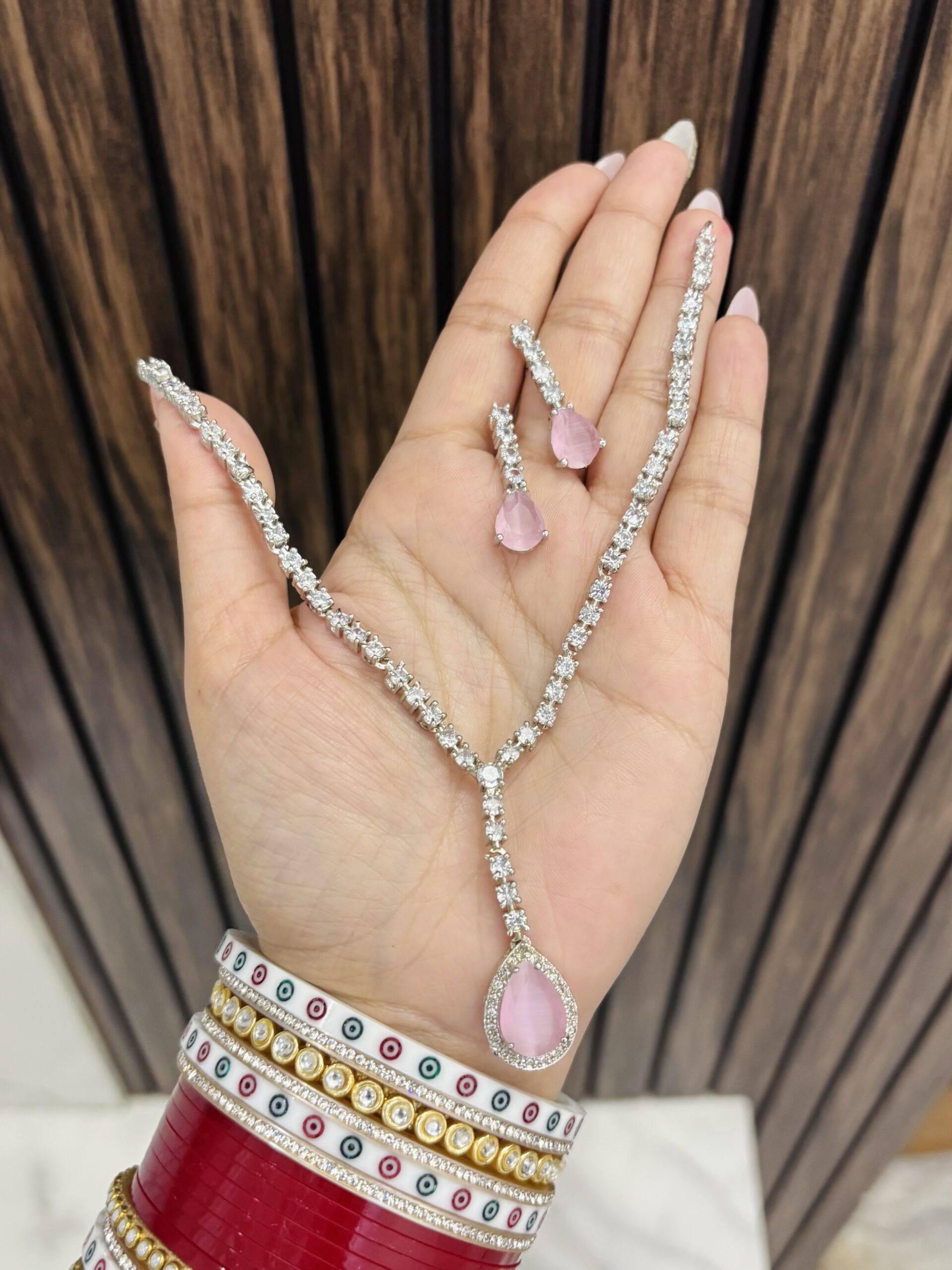 IMG_4840-compressed Inaya ad necklace pink - Image 1