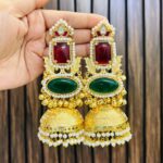 Kavya earrings Ruby Green