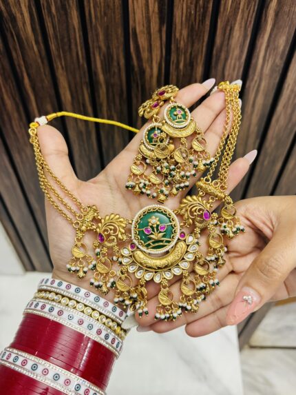 Manisha gold a like necklace design 2