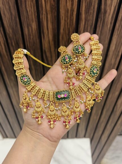 Ritika necklace green