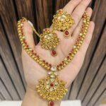 Vidya golden necklace ruby