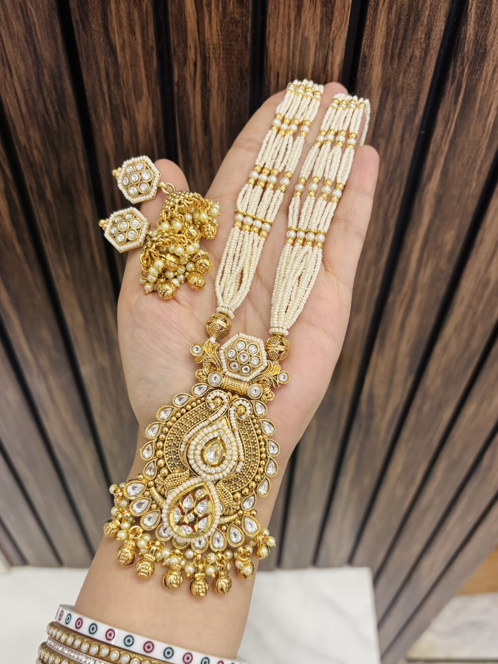 IMG_8043-compressed Anushree long necklace with earrings - Image 1