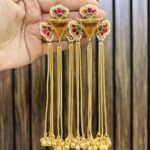 Mamta brass earrings Amber