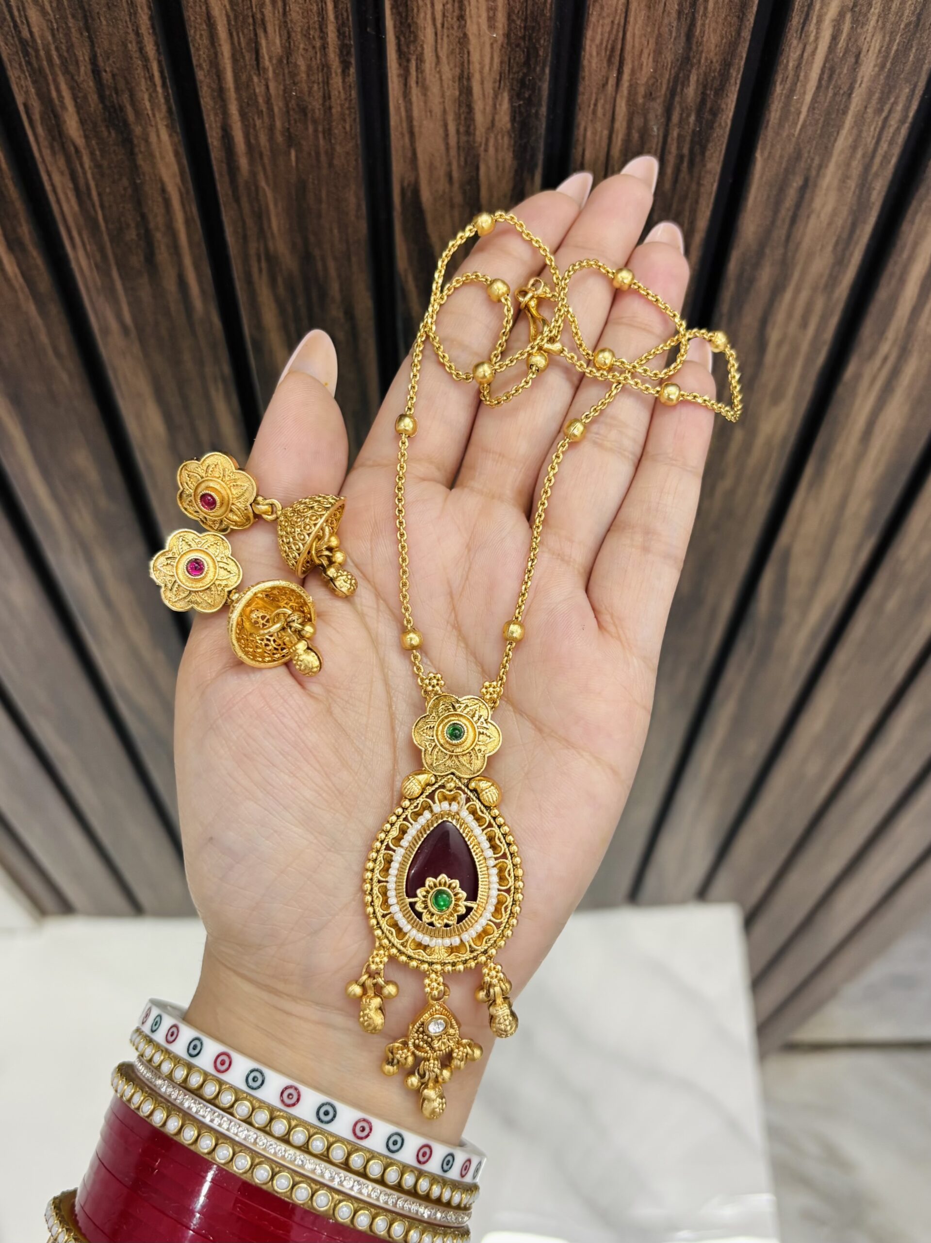 IMG_9645-compressed Ruchi necklace ruby - Image 1