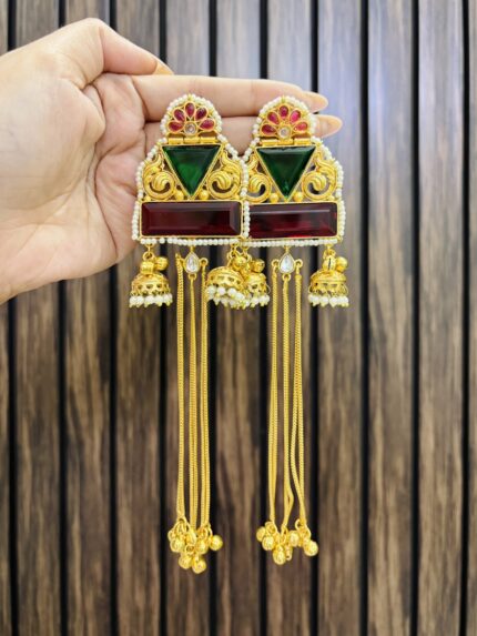 Mahek earrings ruby-green