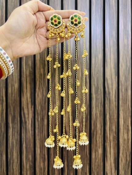 Moli kashmiri earrings green