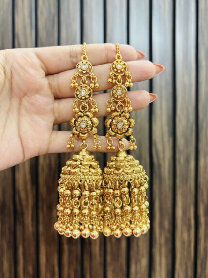 Indu golden jhumka