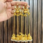 Diya brass earrings