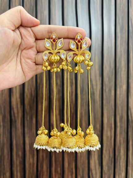 Diya brass earrings