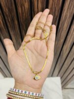 Turquoise eye tarnish necklace
