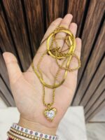Double layer anti tarnish necklace - Image 2