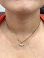 Turquoise eye tarnish necklace - Image 2