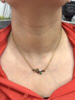 Green stone tarnish necklace - Image 2