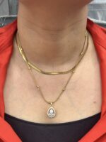 Double layer anti tarnish necklace