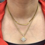 Double layer anti tarnish necklace