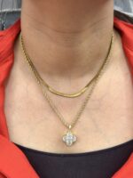 Double layer anti tarnish necklace