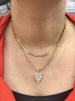 Double layer anti tarnish necklace