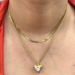 Double layer anti tarnish necklace