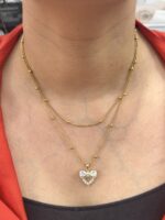 Double layer anti tarnish necklace