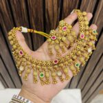 Vedika gold alike necklace