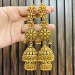 Indu golden jhumka design 3